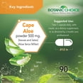 thumbnail image 3 of Botanic Choice Aloe Vera Capsules 500mg, Gluten Free Liver Support Supplement, 90 Count, 3 of 6