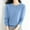 Light Blue, variant on Dpytoraw Women's Wool Base Layer Shirt Tops Crewneck Long Sleeve Travel Hiking Tee T Shirt Pullover Sweater Women's Pullover Sweater