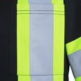 thumbnail image 5 of JORESTECH Hi-Vis Long Sleeve Safety Polo Shirt, ANSI Class 1 (Black, 3XL), 5 of 9