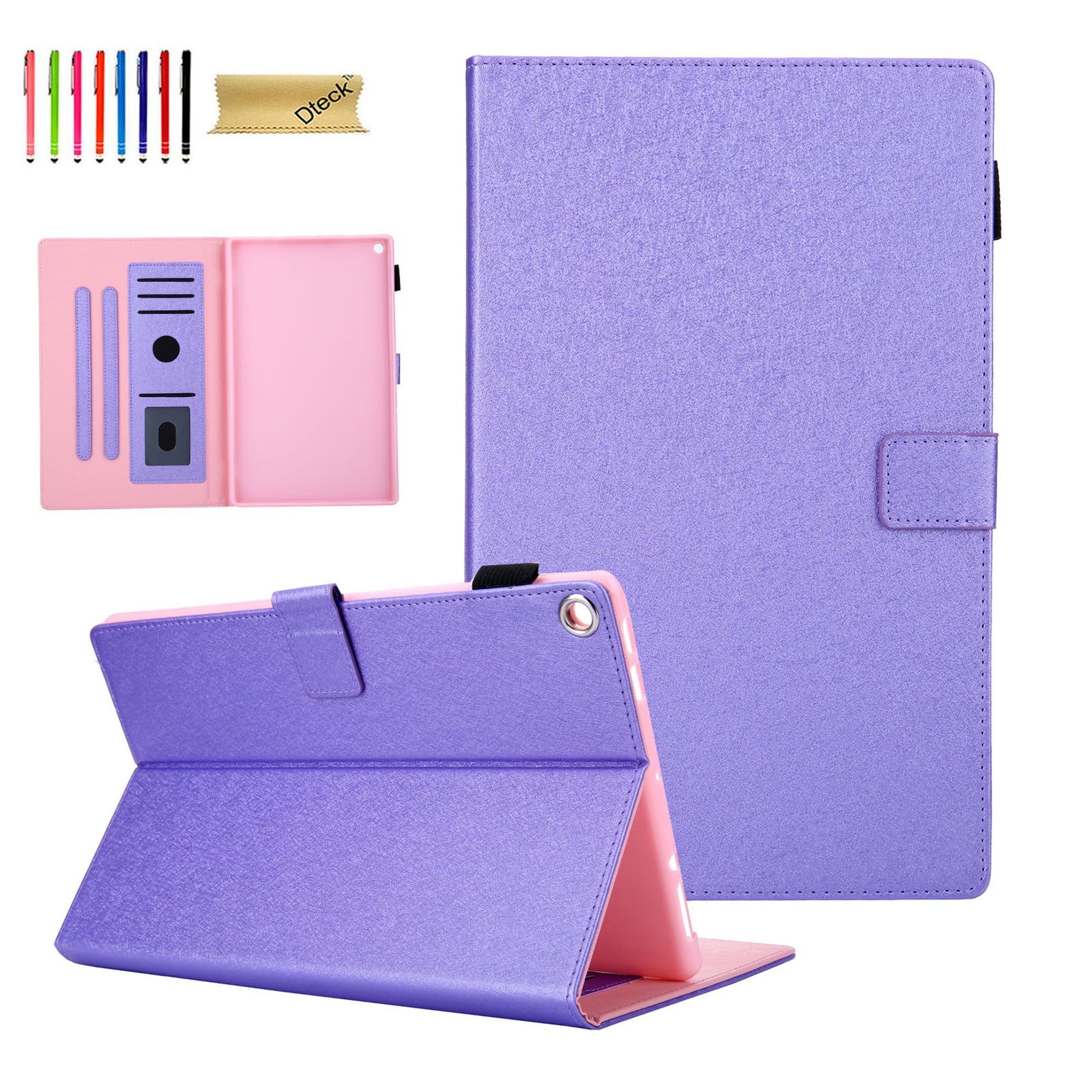 Kindle Fire HD 10 Case, Dteck PU Leather Flip Folio Stand Case