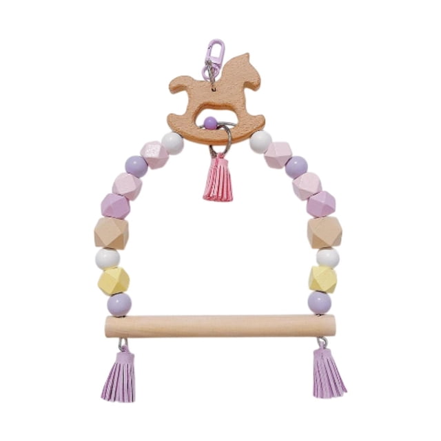 Bird swing juguete loro escalera de madera para pájaros pequeños periquitos cacatúas Troyanos