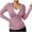 Pink, variant on Womens Slim Fitting Running Track Jacket Full Zip Lightweight Athletic Sun Protection Shirts with Thumb Holes XXL