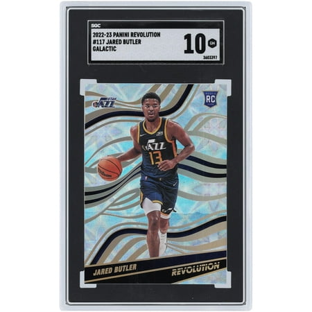 Jared Butler Utah Jazz 2022-23 Panini Revolution Galactic #117 SGC Authenticated 10 Rookie Card