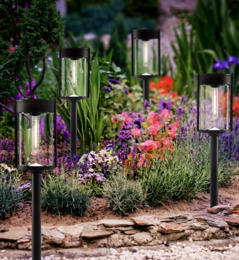 GTX Solar LED Pathway Lights, 4-pack