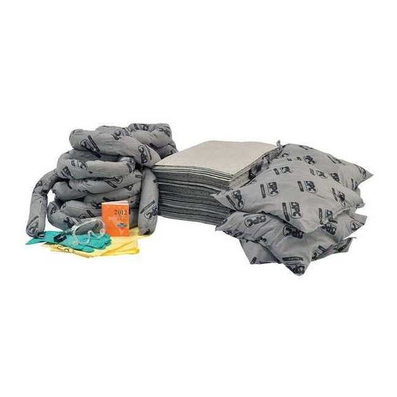 Brady Spill Kit Refill, 37 gal Volume Absorbed per Kit, Bag, Gray SC-CABINET-UF