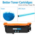 thumbnail image 4 of NineLeaf High Capacity Compatible Toner Cartridge Replacement for HP 504A CE251A works on Color LaserJet CM3530fs CP3525dn CP3525n CP3525x CM3530 CP3525 Printer (Cyan,1 Pack), 4 of 7