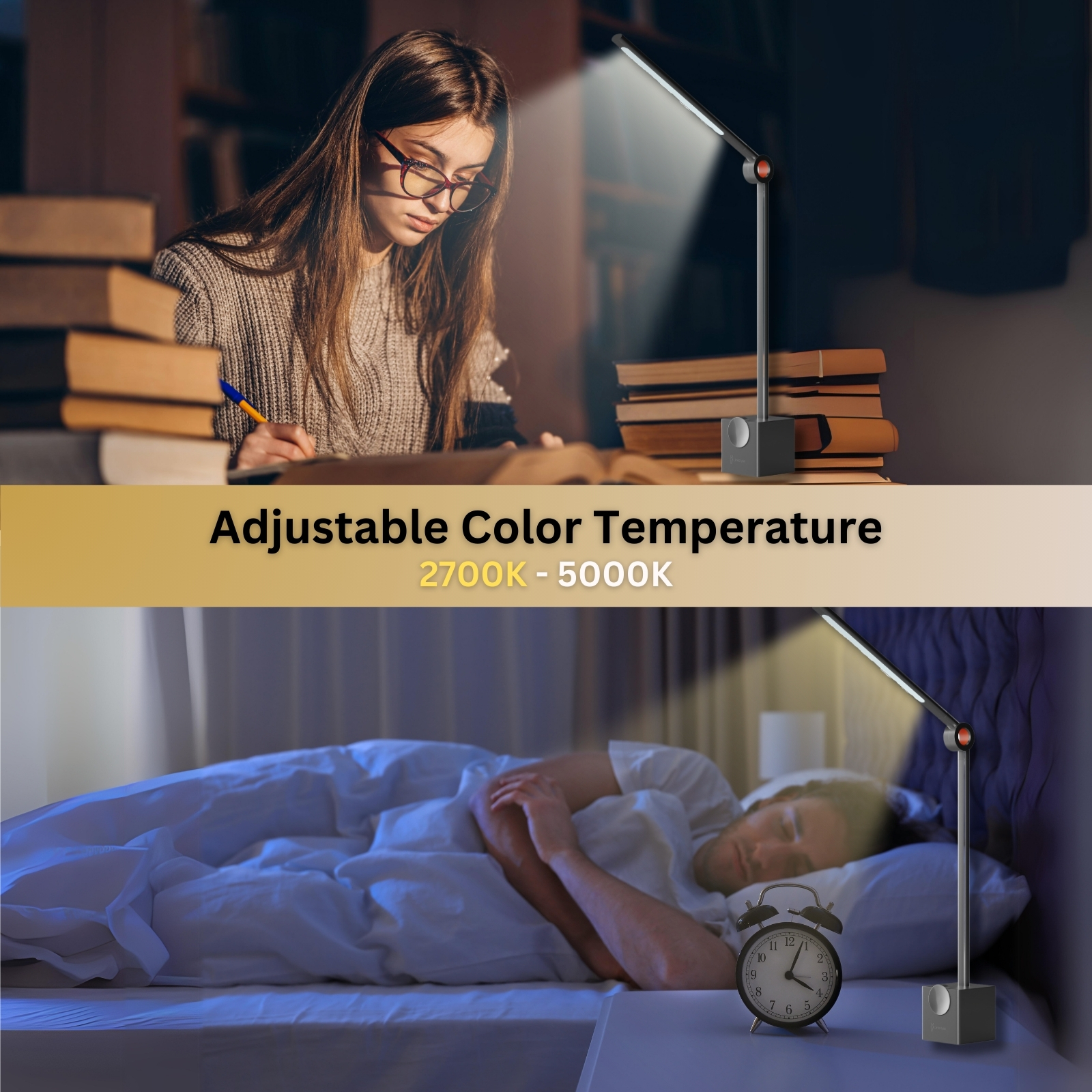 Ligoe Minimalist Desk Lamp By LINKSTYLE – Dimmable, App-Controlled, Eye-Care LED, Foldable Design