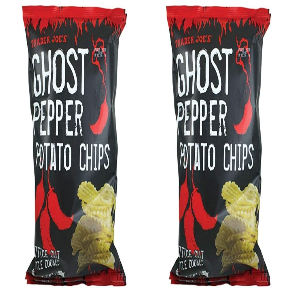 Trader Joes Ghost Pepper Potato Chips 7 oz. bag Pack of 2