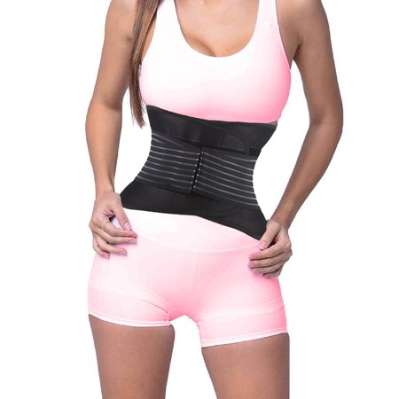 SAYFUT Womens Lumbar Back Support Fitness Exercise Belt Ultra Firm Control Shapewear Waist Trainer Tummy Slimmer Body (Best Tummy Exercises After C Section)