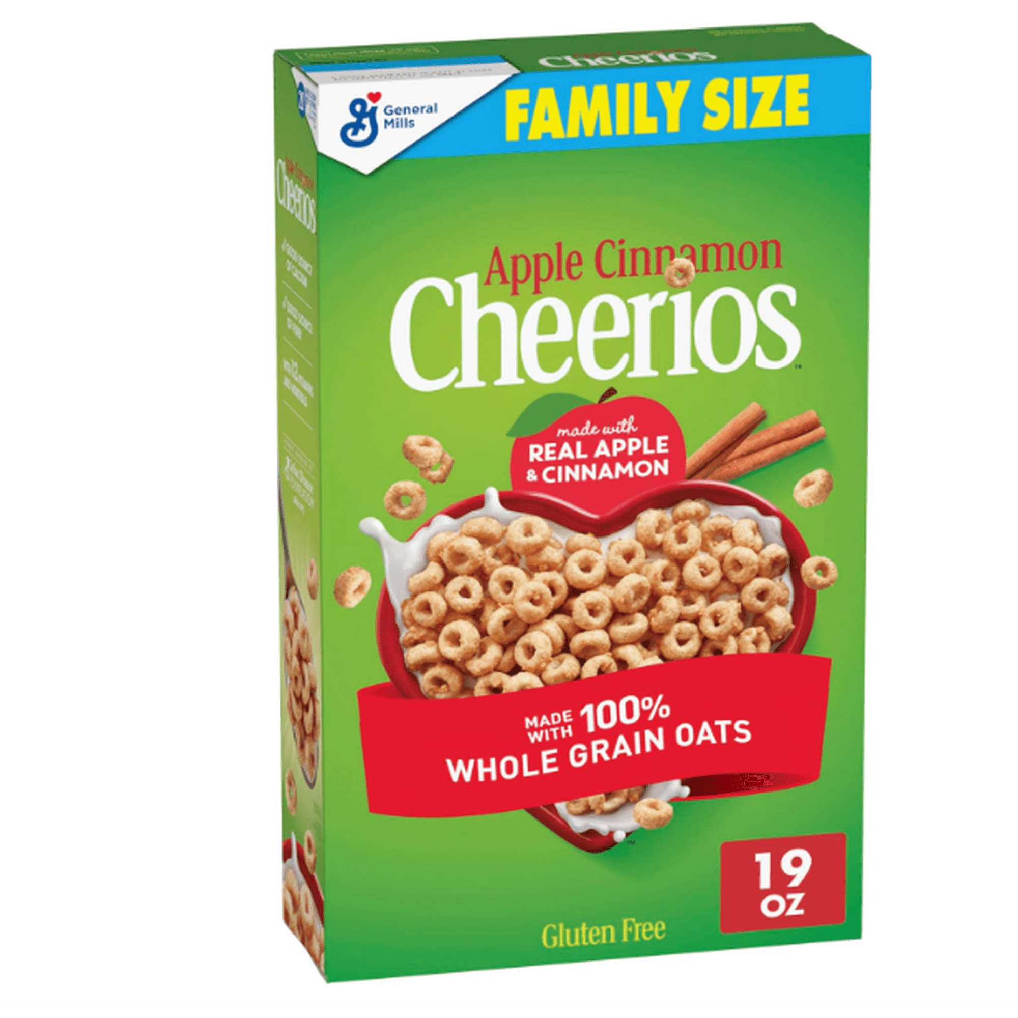 Cheerios, Heart Healthy Gluten Free Breakfast Cereal, Made with Whole Grain Oats, Family Size, 19 oz