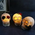 thumbnail image 4 of Halloween Glowing Skull Glow in the Dark Ornaments Festival Party Props Decor, 4 of 6