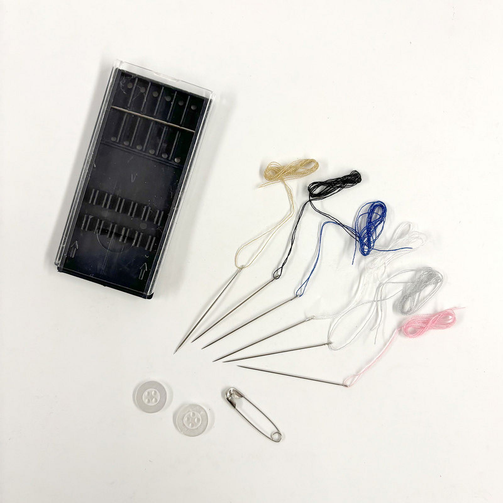 (12 pack) Hello Hobby Sew Kit 9 Pieces, Multicolor, with a Small Handy Case for Travel