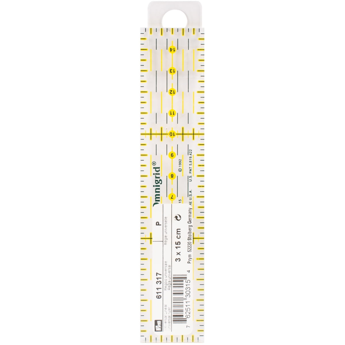 Omnigrid® 15cm x 30cm Rectangle Metric Quilting & Sewing Ruler