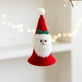 thumbnail image 4 of Mouliraty Cute Santa Claus, Snowman & Reindeer Bell Ornaments, 5.51in Christmas Tree Decorations, Xmas Hanging Figurines for Home, Holiday Party Supplies, 4 of 6