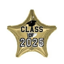 Class of 2025 Gold 18 Inch Foil Mylar Balloon [47639]