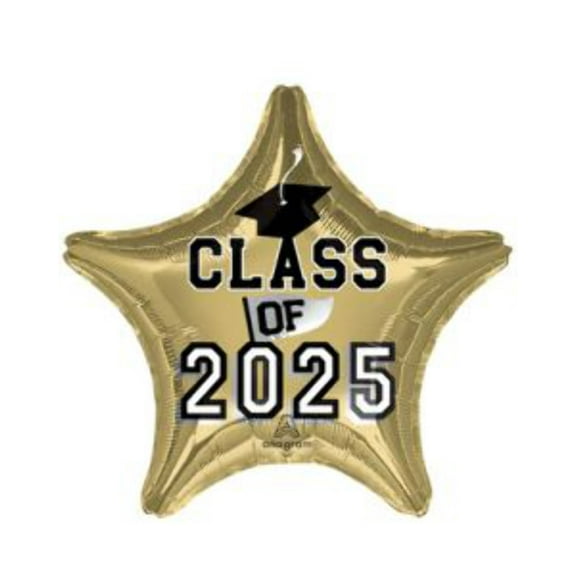 Class of 2025 Gold 18 Inch Foil Mylar Balloon [47639]