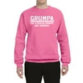 thumbnail image 2 of Wild Bobby,Grumpa Like A Regular Grandpa Only Grumpier, Father's Day, Unisex Crewneck Graphic Sweatshirt, Neon Pink, Large, 2 of 3