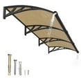 thumbnail image 2 of Guansu Polycarbonate Door Window Awning, with Large Water Drainage Sink and UPF 50+ UV Rain Cover for Patio, 2 of 9