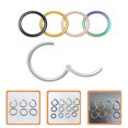 thumbnail image 3 of 5pcs Nose Rings Nose Hoops Stainless Steel Nose Rings Body Piercing Jewelry, 3 of 8