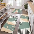 thumbnail image 2 of Green Boho Geometric and Plant Pattern Kitchen Rugs Sets Of 3,Kitchen Runner Rugs Non Skid Washable,Decorative Kitchen Floor Mats for Kitchen,Sink,Laundry,17"x30"+ 17"x47" + 17"x59", 2 of 6