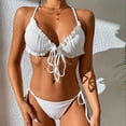 thumbnail image 2 of Gibobby Trajes de Baño Mujer Bikini de playa sexy para mujer Traje de baño de playa Traje de baño de moda Conjunto de dos piezas(Blanco,M), 2 of 4