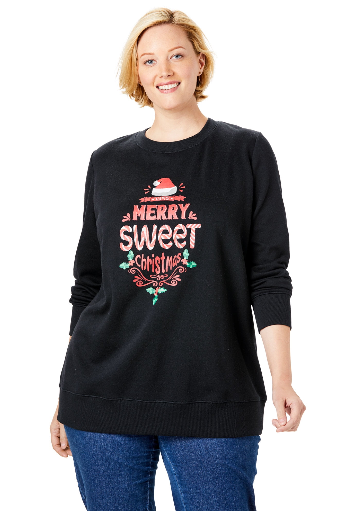 women's plus size holiday sweatshirts