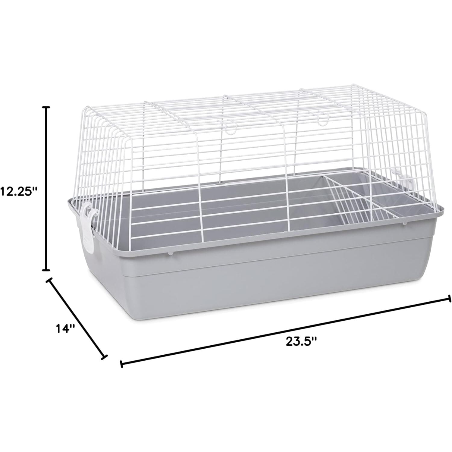 HomeStock Elegant Escape Small Round Bird Cage with Graceful Design, Durable Metal Construction, Compact Size, and Comfortable Space-Color:Gray