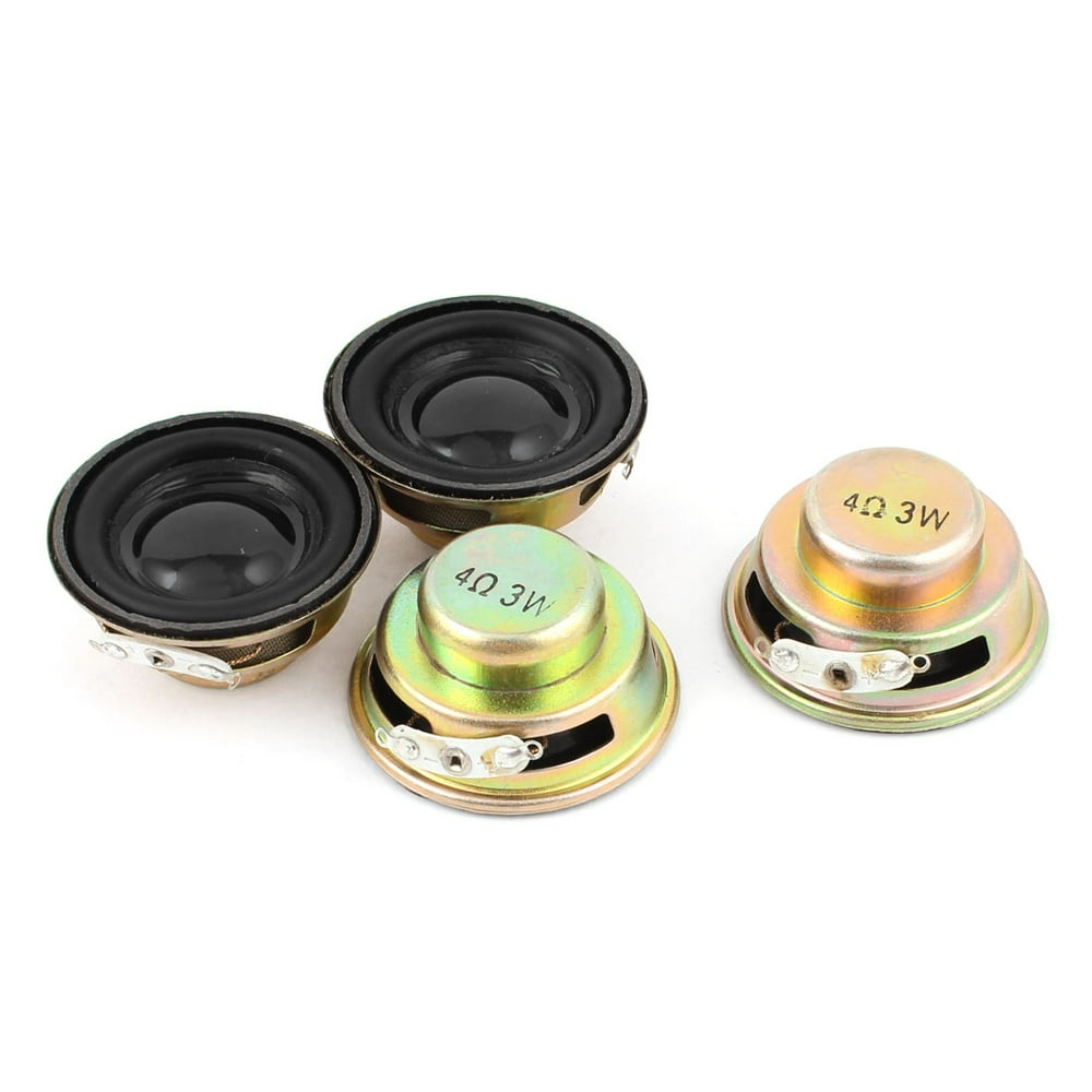 4 Pcs Multimedia 3W 3 Watt 4 Ohm 40mm Dia Aluminum Internal