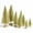 Golden, variant on AYYUFE 8Pcs Mini Christmas Trees Snowy Pine Xmas Party Ornament Holiday Decoration