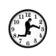 thumbnail image 2 of Inspired Silly Walk Wall Clock Creative Silent Mute Clock Wall Art, 2 of 4