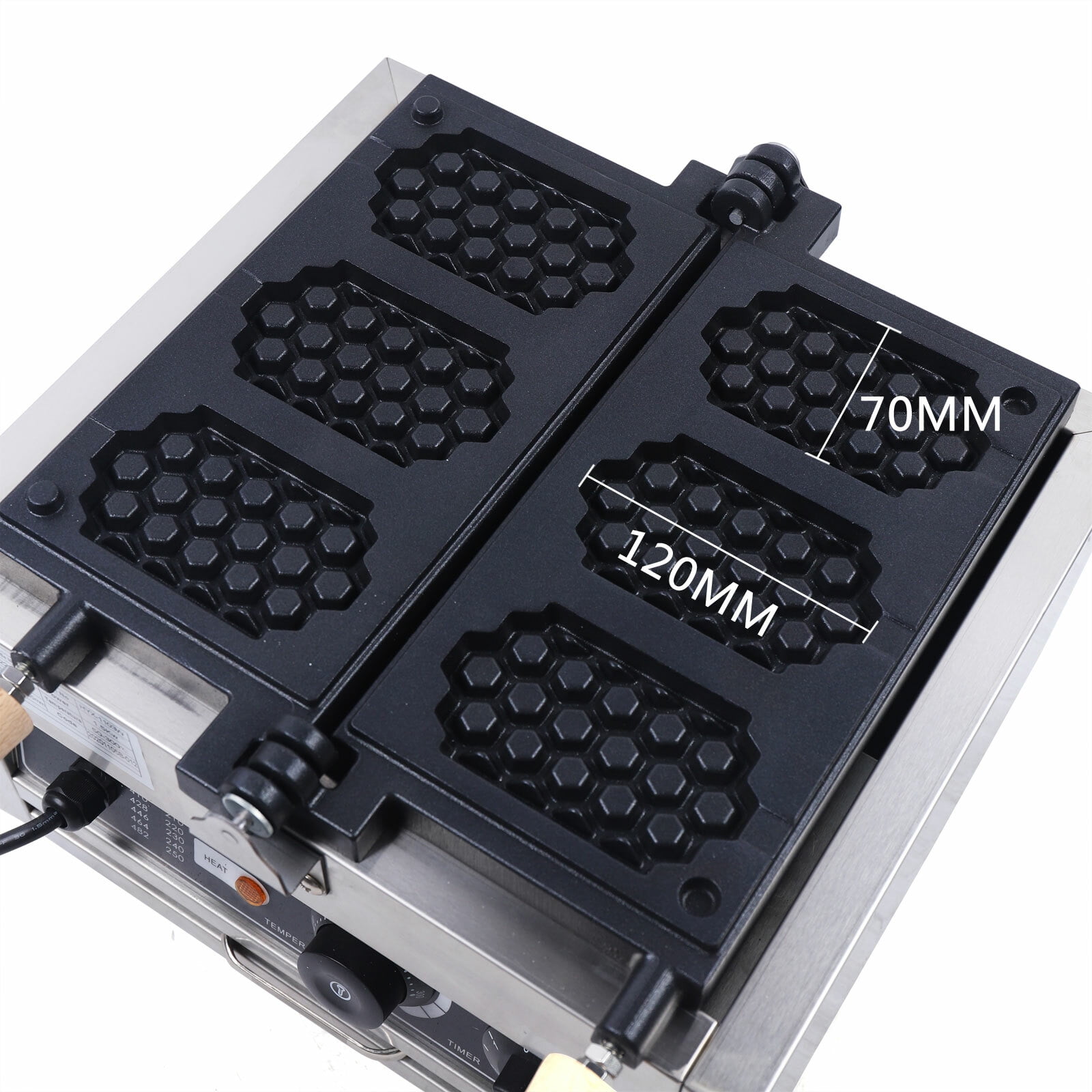 3-Grid Waffle Maker, Electric Flip Waffle Machine, Nonstick Aluminum Plates, 110V, 1500W, Fast Even Heating, Easy Cleaning, No Stick, Quick Release, Rotating Grid, Kitchen Breakfast Appliance