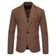 thumbnail image 1 of Chaqueta de gamuza con cuello en V y un solo botón de estilo europeo y americano de moda para hombre, traje de boda para hombre, 1 of 6