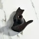 thumbnail image 4 of Tiradores de puertas y cajones con diseño de gato, estilo vintage rústico. UNA, 4 of 9