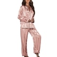 thumbnail image 5 of Button Sleepwear Set, Breathable Long Sleeve Pajama Set Striped Skin Friendly For Sleep ANGGREK Otros, 5 of 5