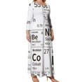 thumbnail image 2 of Large Size Chemical Elements Long Sleeved Dress Women Dress for Parties Elegant Chic Evening Dresses, 2 of 7