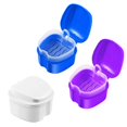 thumbnail image 1 of Toothpaste Denture Case Cup Box Holder Storage Soak Container With Strainer Basket For Travel Cleaning, Tooth care for Women, 1 of 9
