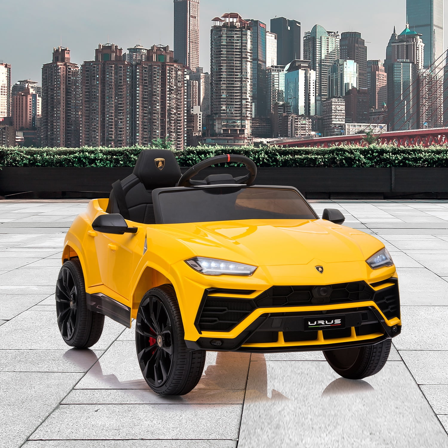CIPACHO 12V Battery Powered Car Toy for Kids, Kids Electric Car for Toddlers, Ride On Truck with Remote Control, 4 Wheels Off-Road Vehicle, Yellow CIPACHO 12V Battery Powered Car Toy for Kids, Kids Electric Car for Toddlers, Ride On Truck with Remote Control, 4 Wheels Off-Road Vehicle, Yellow