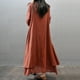 thumbnail image 5 of Vestido de cuello redondo de mezcla de algodón vestido largo de verano para mujer de talla grande traje de vacaciones, 5 of 7