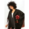 thumbnail image 1 of FRAAS Rose Cashmink® Ruana avec Franges Latérales, 1 of 3