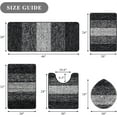 thumbnail image 3 of Ileading Traditional 5 Piece Large Size Microfiber Washable Bathroom Rug Set, Black, 3 of 8
