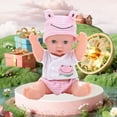 thumbnail image 5 of Pyaiiner Voice Vinyl Baby Doll Blinking Talking Simulation Soft Vinyl Baby Toy Sleeping Pacifying Kindergarten Early Learning Toys 11Inch, 5 of 6