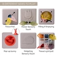 thumbnail image 3 of Taf Toys Baby Tissue Box Toy Silicone Baby Toys 6-12 Months Montessori Toys Sensory Activity & 10 Tissues for Fine Motor Development soft Interactive Silicone Learning cube for 1 Year Old Toddlers, 3 of 10