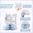 thumbnail image 6 of 8Pcs Diamond Wedding Anniversary Table Decorations, Honeycomb Centerpieces Table Toppers Cheers to 60th Wedding Anniversary Honeycomb Table Topper for Happy Anniversary Decorations Romantic, 6 of 7