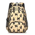 thumbnail image 2 of Black Cat Beige Pattern Cute School Backpack Bag with Padded Back and Adjustable Shoulder Straps 16.9 X 12.6 X 5.9 Inches, 2 of 5