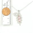 thumbnail image 3 of Pea Pod Necklace - 2 Pink Beads and Sterling Silver - Gift Boxed with Story Card - Each Unique Handmade in USA (20 Inch Chain Length), 3 of 5