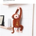 thumbnail image 4 of Tissue Box for Car, Hanging Animal Tissue Holder, Cute Monkey Design, Soft Fabric Napkin Dispenser, Button-Style Car Seat Organizer, 4 of 8