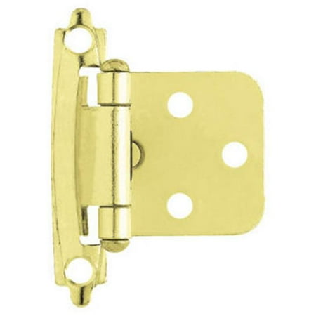 Schlage Brass Hinges - Liberty Hardware H0103BL-PB-U 2 Pack Polished Brass Self-Closing Overlay Hinge