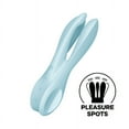 thumbnail image 2 of Satisfyer Threesome 1 Lay-On Vibrator - Powerful Vibrating Clitoral and Labia Stimulator, Personal Massager, Sex Toys for Women - Waterproof, Rechargable (Blue), 2 of 6