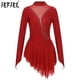 thumbnail image 2 of Traje de patinaje sobre hielo para mujer, vestido de baile lírico moderno con diamantes de imitación brillantes, ropa de baile profesional con dobladillo Irregular, 2 of 5