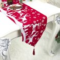 thumbnail image 4 of GFHFHITJ Winter Dining Table Decoration Christmas Table Runner 13 And 71 Inch Reindeer Table Linen with Tassels Christmas for Home Dinner Party Supplies, 4 of 6
